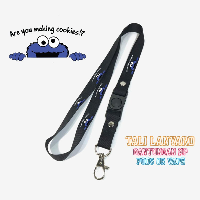 

Tali Lanyard COOKIES TOYS STORY / Lanyard Hitam Premium lanyard anime cartoon kartun distro / gantungan kunci / gantungan id card / gantungan flashdisk / nametag hp name tag / gantungan pengait handphone