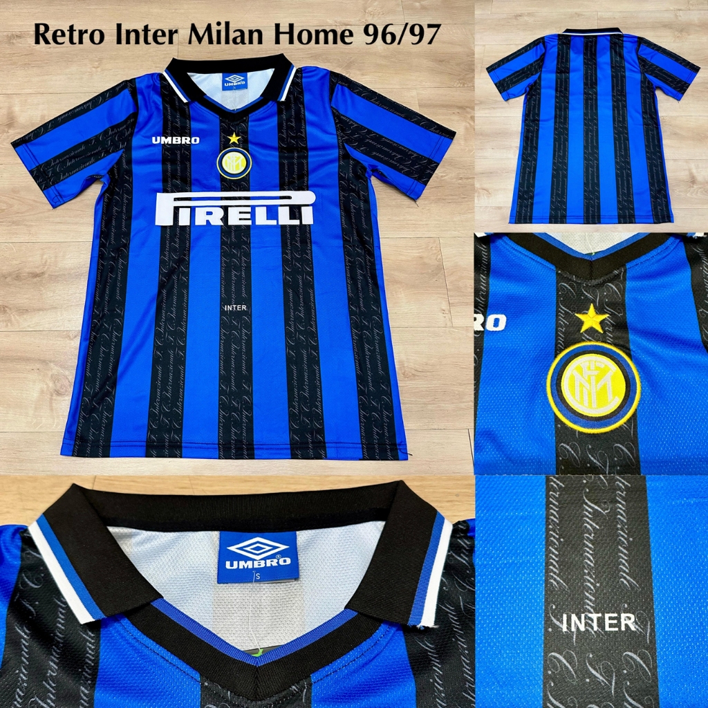 JERSEY INTER HOME 1996 1997 RETRO 100% BEST QUALITY