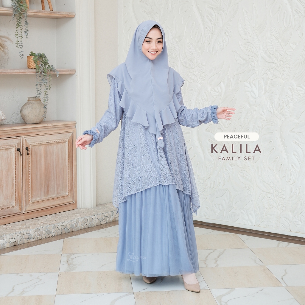 Zayra Hijab | Gamis Dewasa Kalila Family Set-Peacefull