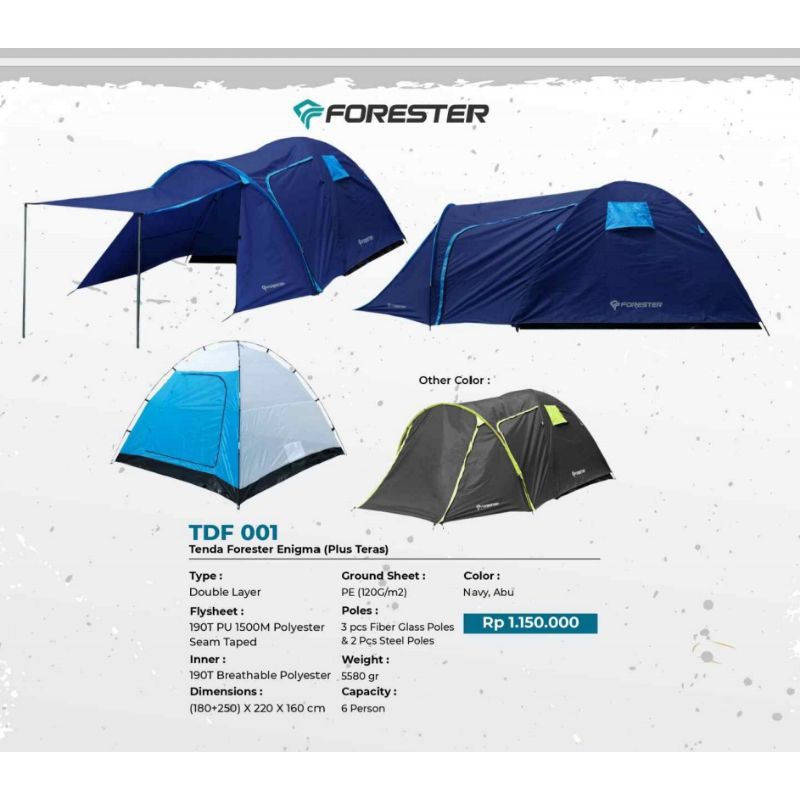 Tenda Forester TDF 001 Enigma 6 to 8 Org Double Layer