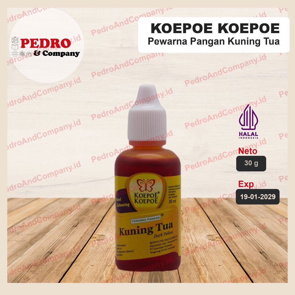 

Koepoe koepoe food coloring kuning tua dark yellow 30 ml - kupu kupu