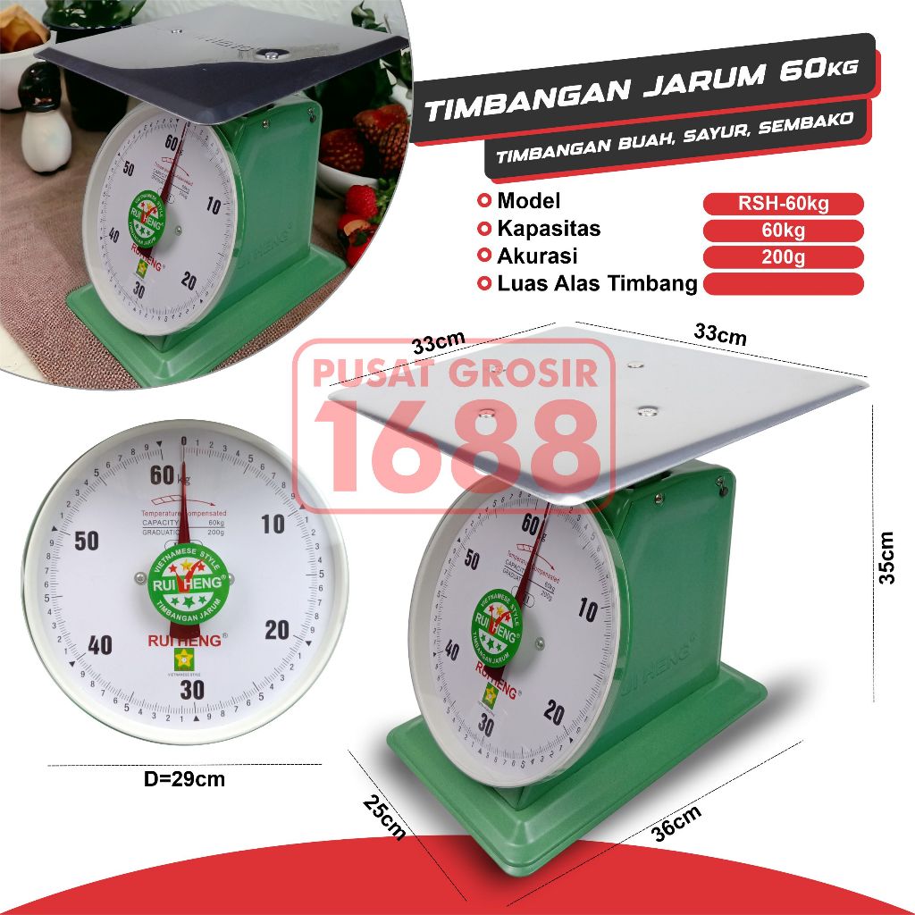 Timbangan 60kg Timbangan Manual Jarum Mangkok 60 kg
