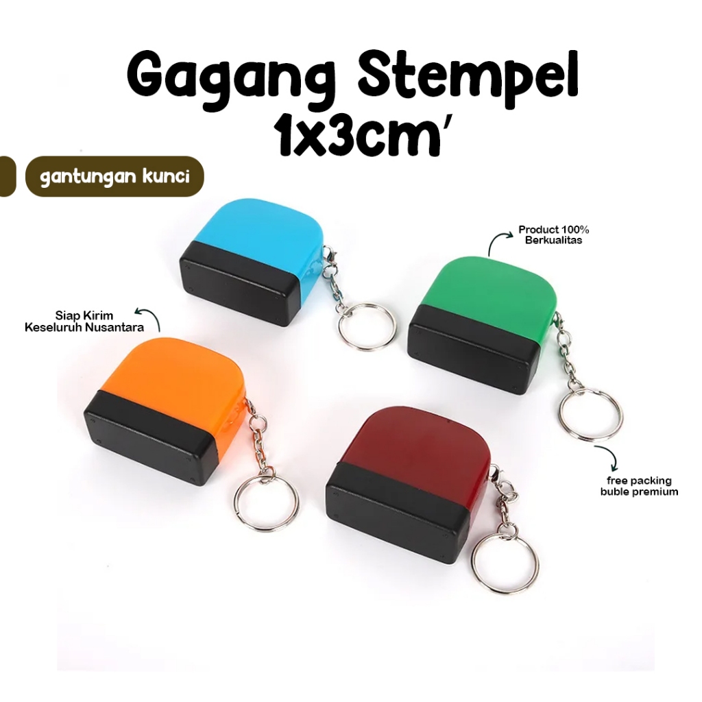 10X30 - GAGANG STEMPEL FLASH GANTUNGAN KUNCI / GAGANG STAMPEL NAMA DOKTER | PERAWAT | NIP | GURU