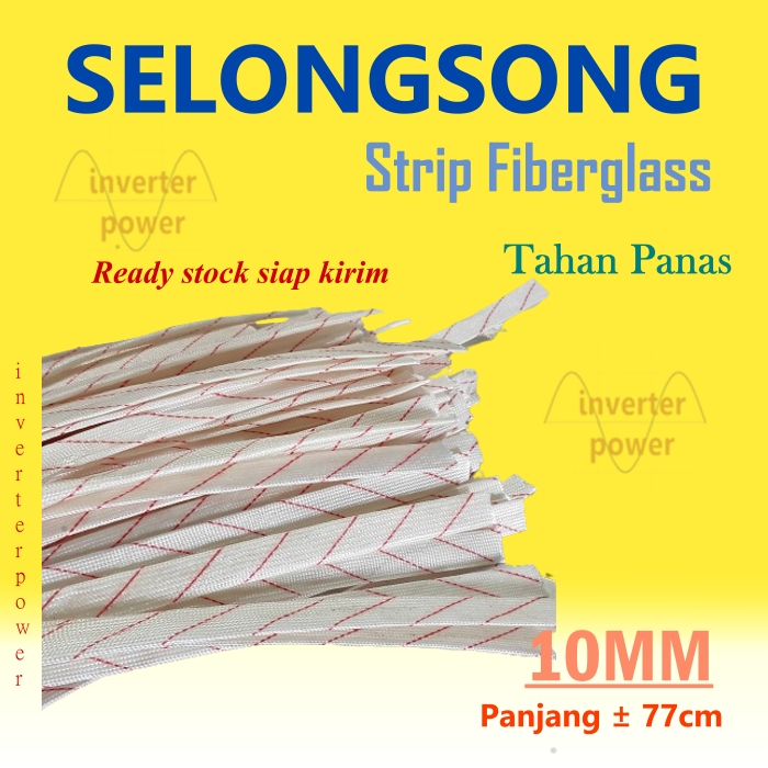 Selongsong Kabel Fiberglass Sleeve Strip Tahan Panas 10mm 10 mm