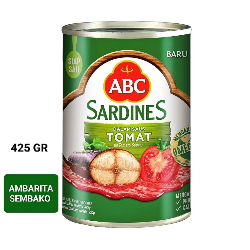 

SARDINES ABC EXTRA PEDAS DAN TOMAT 425 GR