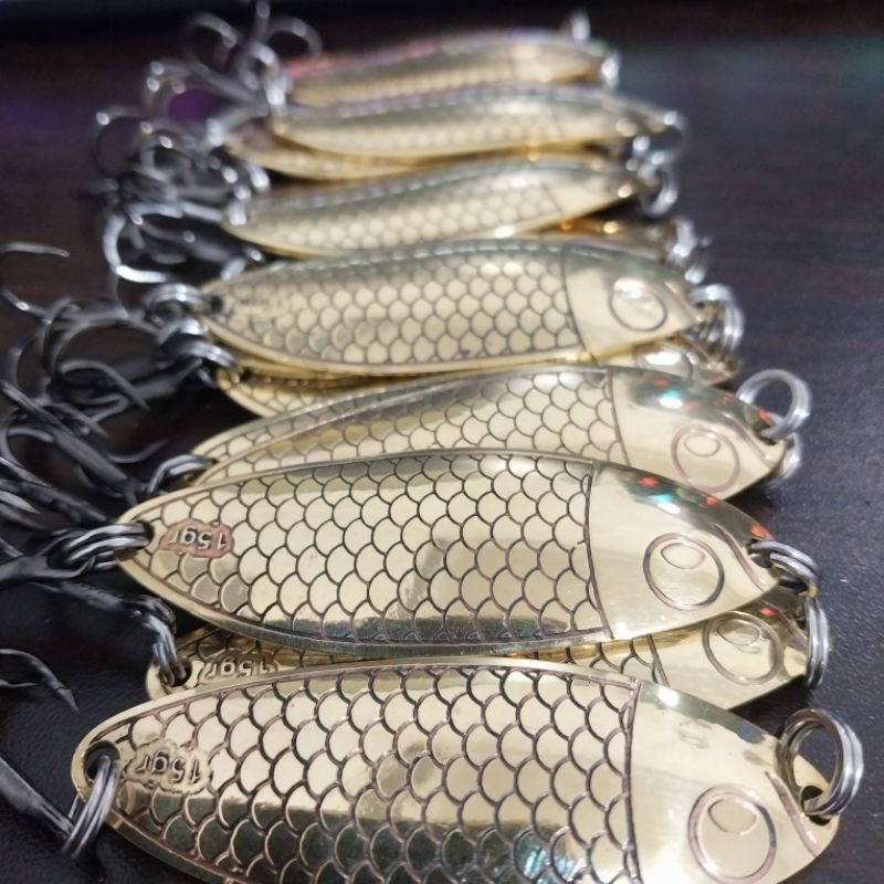 Umpan Pancing Spoon 10gr 15gr 20gr Gold