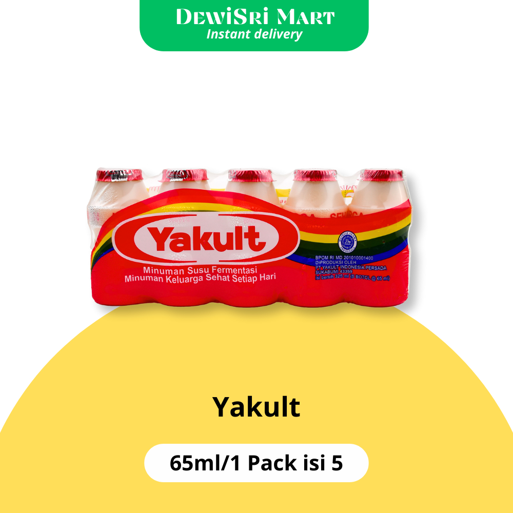 

Yakult 65ml 1 pack isi 5 botol - Dewi Sri Mart