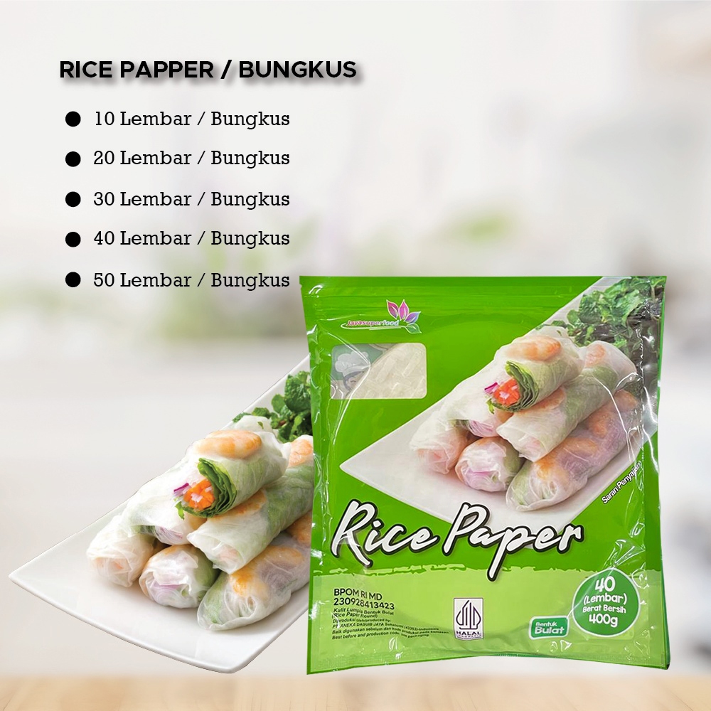 

Rice Paper / Banh Trang High Quality Rice Paper 22cm / Kulit Lumpia Vietnam Rice Paper / rice roll spring roll / Salad Wrap