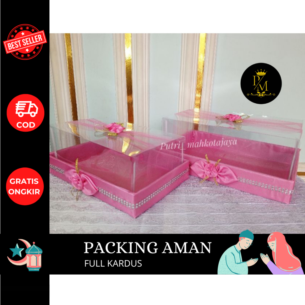 

Box Hantaran Pernikahan Mika set isi 2 Hias Tile Box Cinta