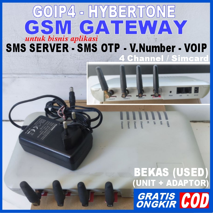 GOIP SMS VOIP GSM GATEWAY 4 / 8 / 16 CHANNEL / SIMCARD (SECOND/USED) DBL Hybertone Estol Asterisk GO