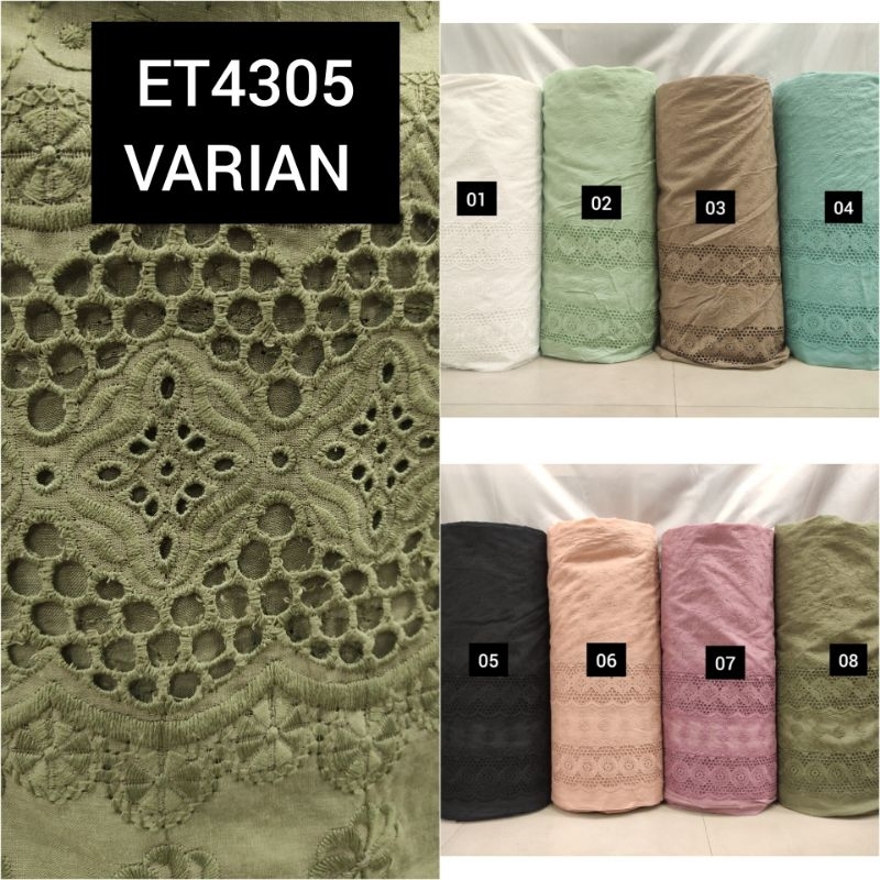 kain Katun Bordir Pinggiran ET4305 VARIAN