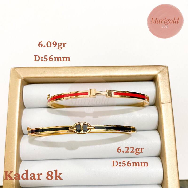 Gelang bangle emas tipis brand 375