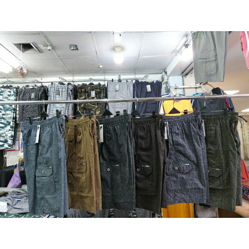 Celana Pria 3/4 CJ-CLUB Katun Cargo Corak