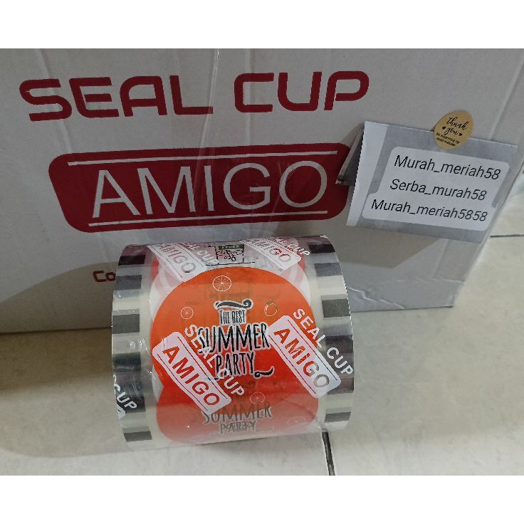

XG34448 Plastik Lid Cup Sealer Amigo Merah isi 12 lembar