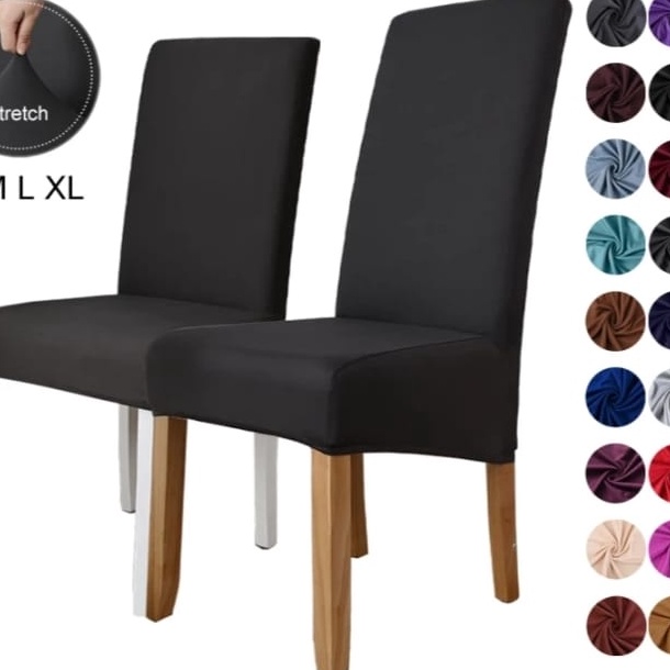 DISKON chair cover elastis  cover kursi makan  sarung kursi makan  penutup kursi makan