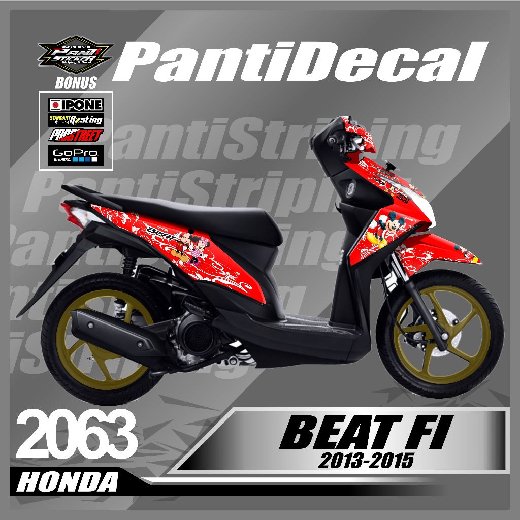 Sticker aksesoris Decal Motor BEAT FI 2013-2015 Fullbody - skotlet sticker Decal Motor BEAT FI 2013-