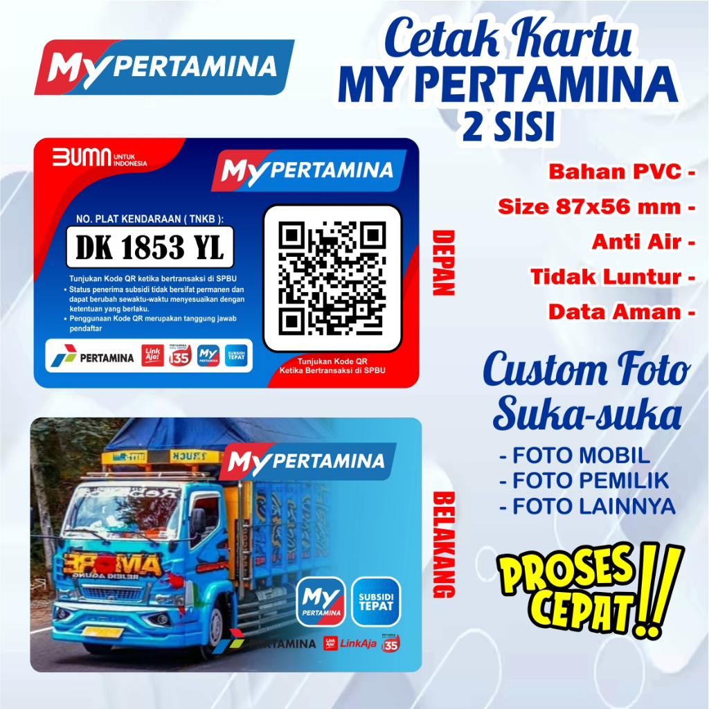 

Kartu MyPert Bahan PVC / ID card/Kartu Barcode Subsidi/Banyak Pilihan Desain