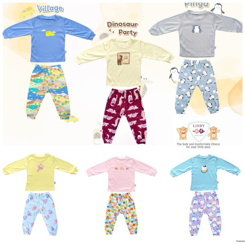 Setelan Panjang Oblong Rib Tipis Cewek Cowok Libby SML/ Setelan Panjang Libby