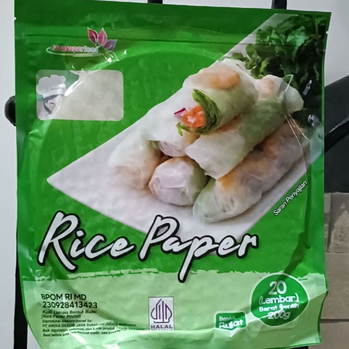 

Ready Stok Rice paper kulit lumpia 2 gr 2 lembar