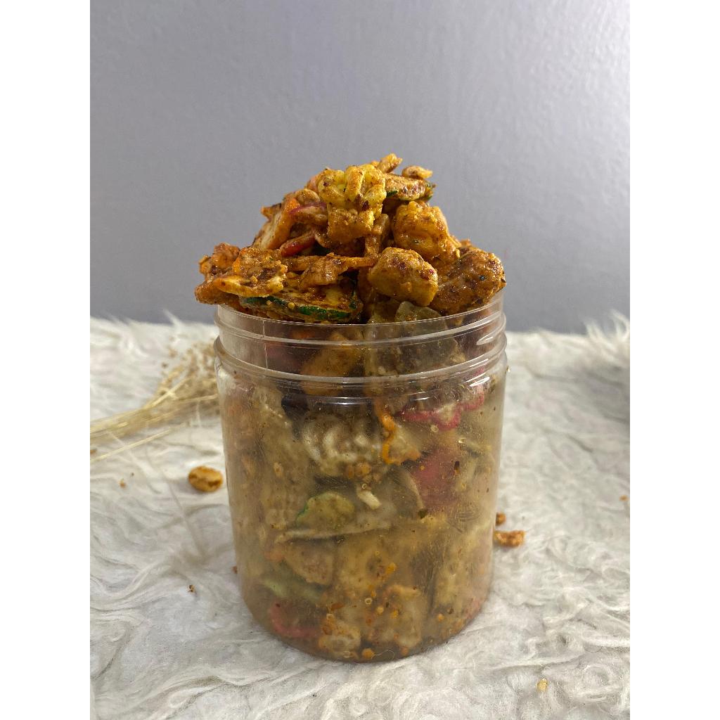 

CEMILAN BASRENG PEDAS BUMBU KACANG MAKARONI/KRUPUK SEBLAK/ TIKTAK VIRAL KEMASAN 1KG,500 GRAM, 250 GRAM