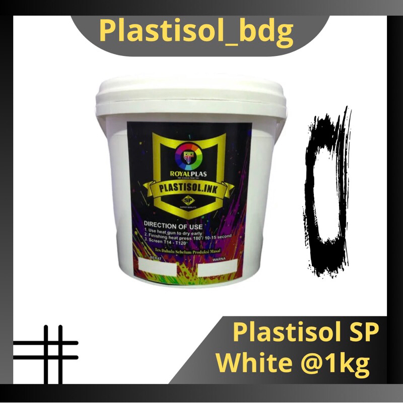 

Tinta Plastisol White SP @ 1kg Royalplas