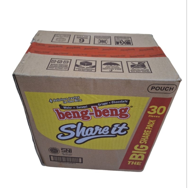 

Beng-beng share it isi 25 biji , 1 karton isi 6 pouch| Beng-beng coklat murah