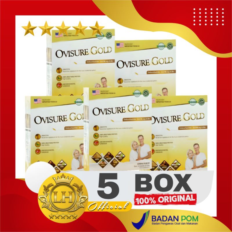 

[5 BOX] OVISURE GOLD SUSU ORIGINAL VITAMIN TULANG OBAT NYERI SENDI SARAF KEJEPIT DIABETES