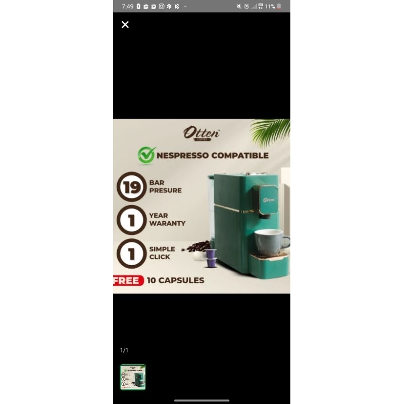 Otten O10 Coffee machine maker espresso