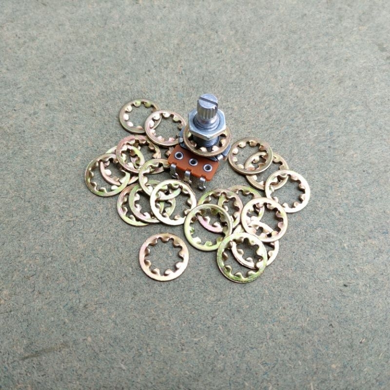 Ring Nanas Washer Bergerigi Potensio Gitar