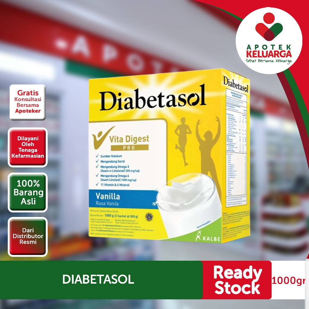 

Diabetasol Vita Digest Pro Susu Rasa Vanila 1 Kg