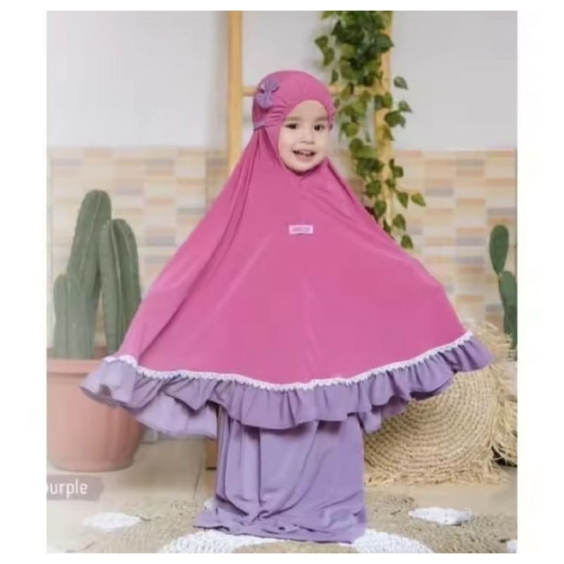 MUKENA ANAK KEKINIAN // MUKENA JERSEY ANAK MODEL TERBARU 1-10 TAHUN