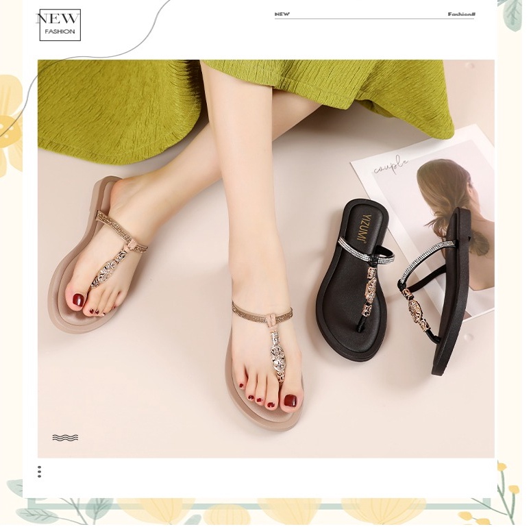 Best Product Sandal Jepit Tali Pernak Pernik Yizumi  L198277