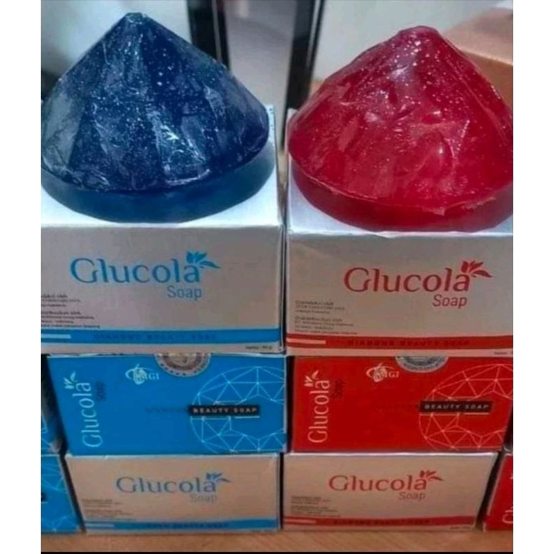 Sabun Glucola Soap MCI Red & Blue / Diamond Beauty Soap / Sabun Kecantikan