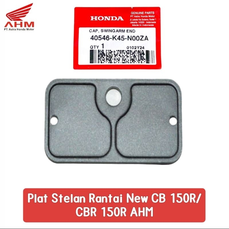 AHM 40546-K45-N00ZA Plat penahan setelan rantai tutup arm belakang New CB 150R,CBR 150