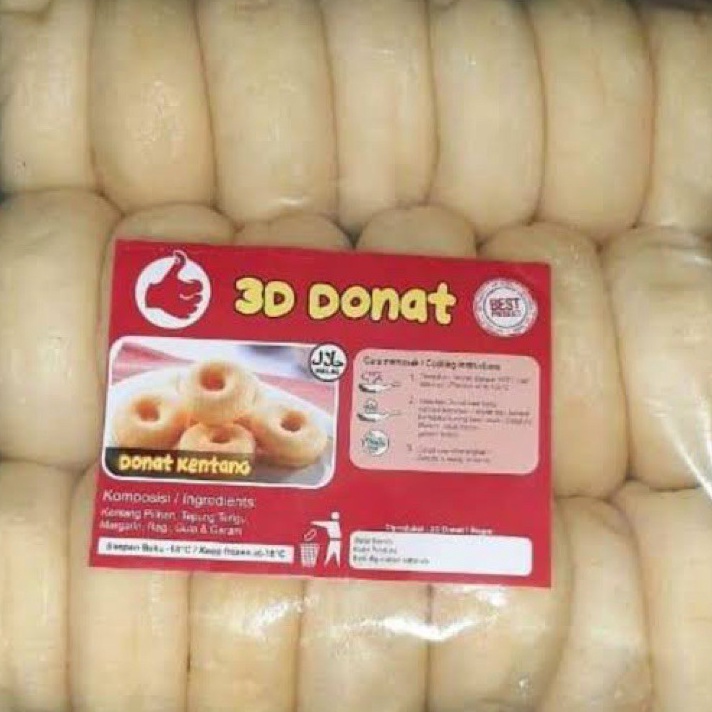 

ORIGINAL donat donut doughnut edo 3d kentang frozen beku cemilan enak