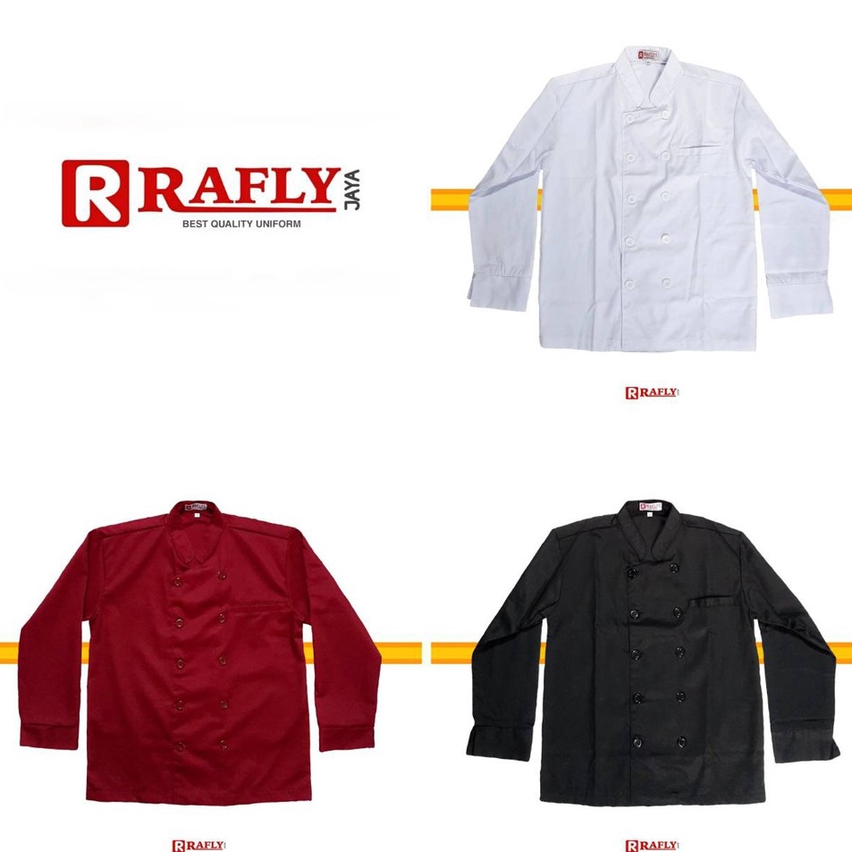 Paling Popular Baju Chef  Baju Koki  Baju Koki Lengan Panjang  Baju Koki PriaWanita  Seragam Koki  R