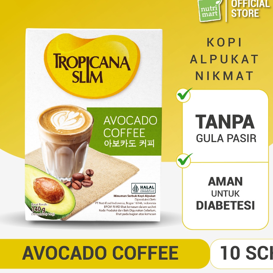 

TERBARU Tropicana Slim Avocado Coffee 1 Sachet Kopi Susu Nikmat Tanpa Gula Pasir