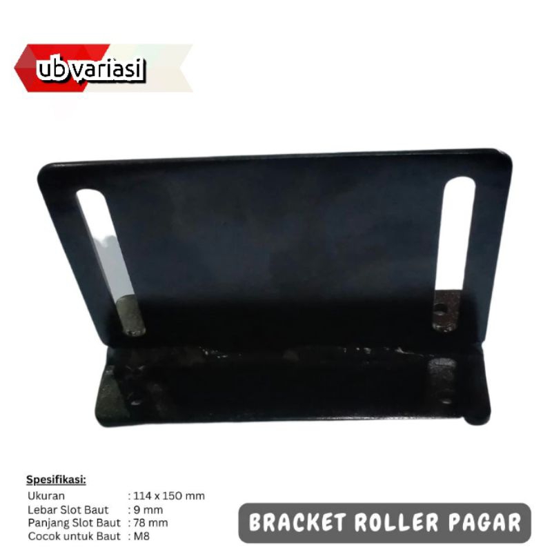 BREKET PAGAR ROLLER PLUS RODA PAGAR GESER BESI RODA NILON