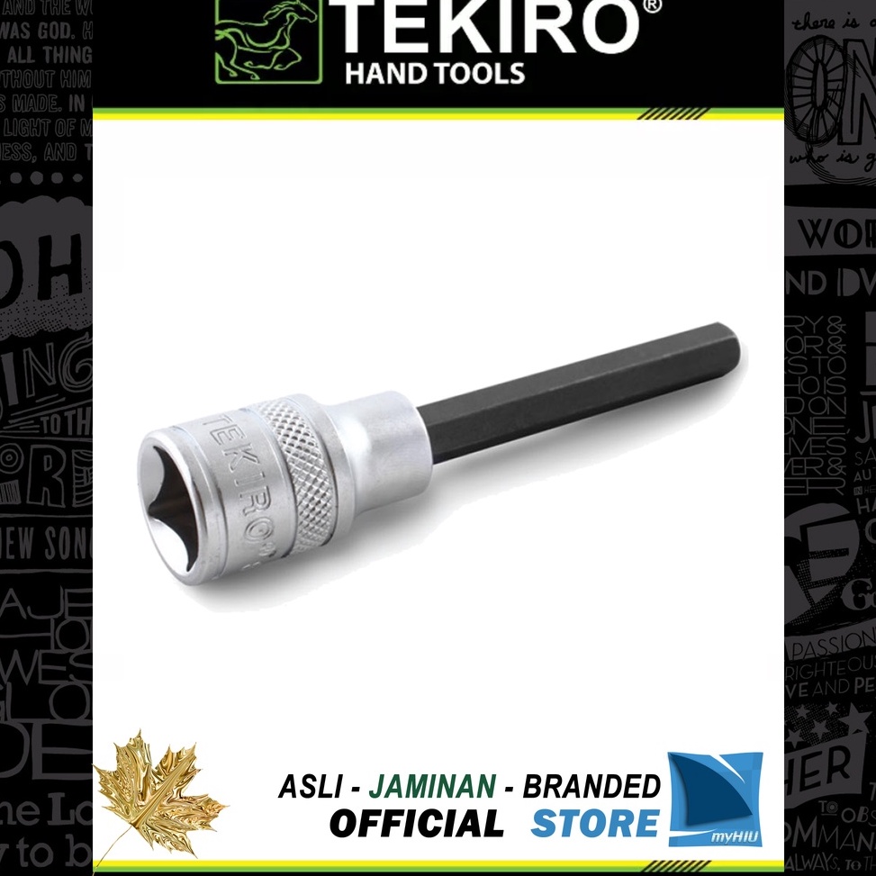 STOK TERBARU Kunci Mata Soket L Ketok  L12 mm 12 inch DR  Hex Bit Sock Spanner TEKIRO