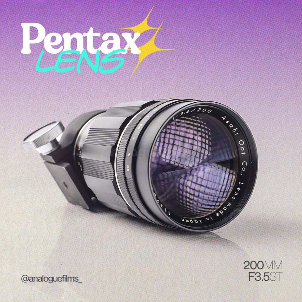 Lensa Manual Takumar 200mm f3.5 Super Mulus Normal  Rare