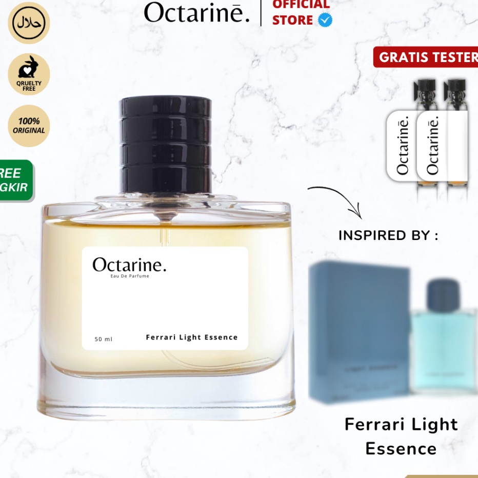 Ready Stok Octarine  Parfum Pria Tahan Lama Aroma Mewah Fresh Woody Inspired By Ferrari Light Essenc