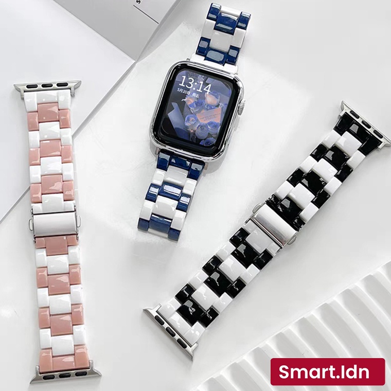 CHEKOUT Tali Strap iWatch el transparan Kombinasi dua warna