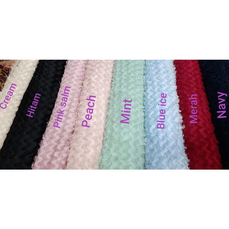 ART W94L Kain Sifon motif Bulu Bulu Timbul Uragiri Terbaru