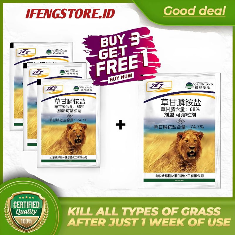(beli 3 gratis 1)kill grass lion pembasmi segala jenis gulma