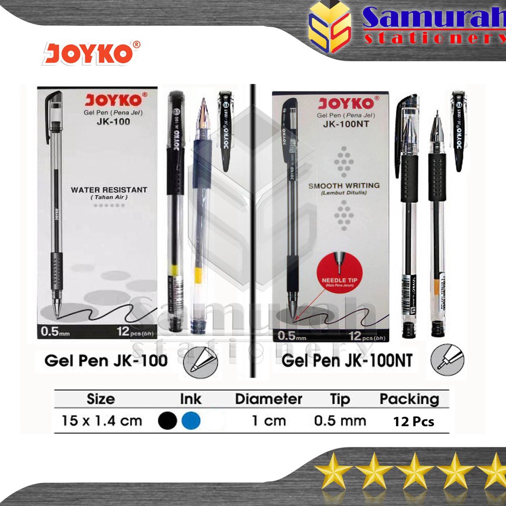 

BHS691 XG34448 Gel Pen Joyko JK 1 Runcing JK 1 NTJarum Pulpen GelPen JK1 5 mm Bolpen Pengel JK1