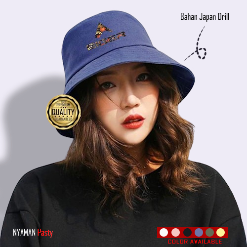 Topi Bucket Hat Dewasa Motif Batik - Nevy | Aksesoris Fashion Wanita 6 Varian Warna | Bucket Hat Out