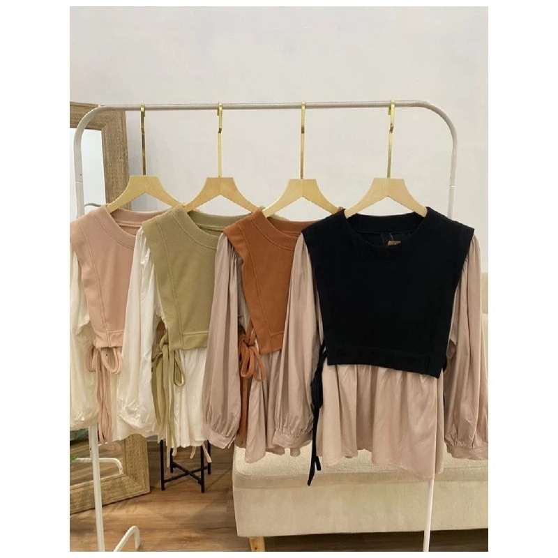 Silvi fashionable - Amanda Top Crinkle Mix Cotton