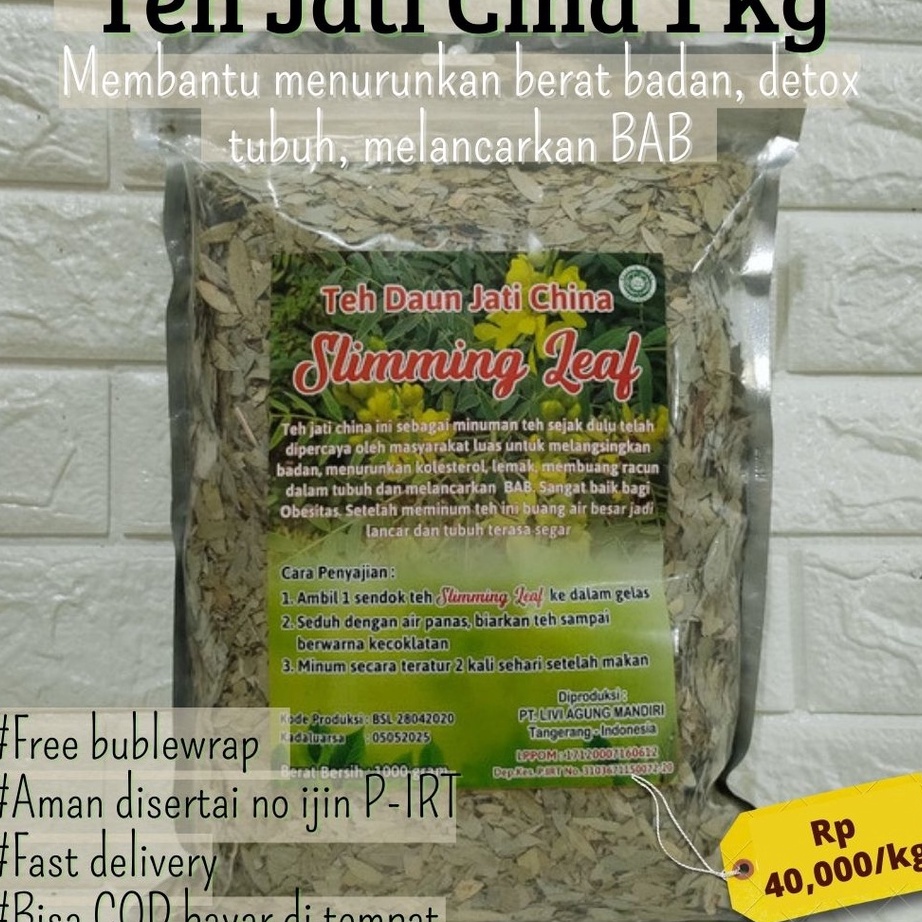 

COD NEWPRODUCT teh jati cina pelangsing kemasan 1kg