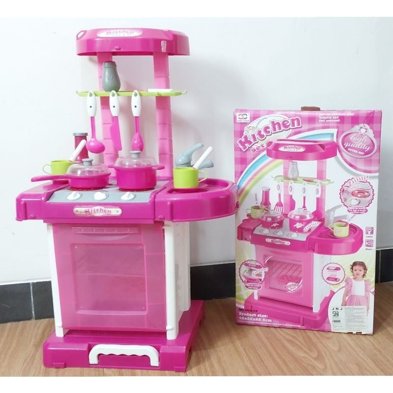 Mainan Kitchen Set Anak Perempuan Koper Set Masak Masakan Oven Bagus Preloved Murah