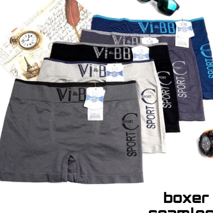 1111 grosir 6pc cd boxer pria Vibb seamless  celana dalam boxer vibb pria cowo keren CD boxer VIBB